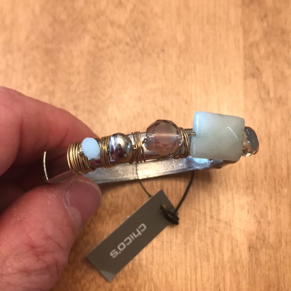 Chico's Jewelry - Chico’s Hinge Bracelet with Aqua Stone.